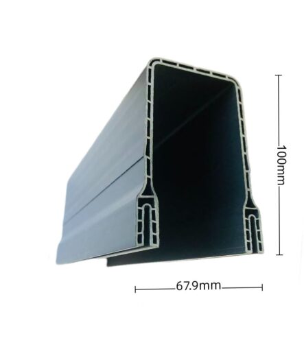 100mm Black Architectural U-Channel, Rigid PVC Extrusion for Building and Construction
