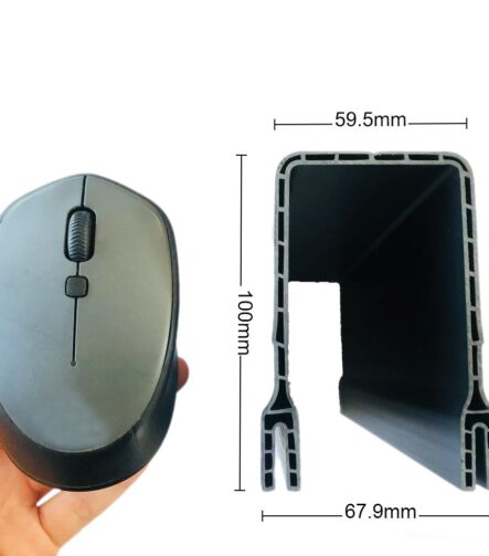 100mm Black PVC Curtain Wall Base Profile U Channel for Building Facade Systems Construction