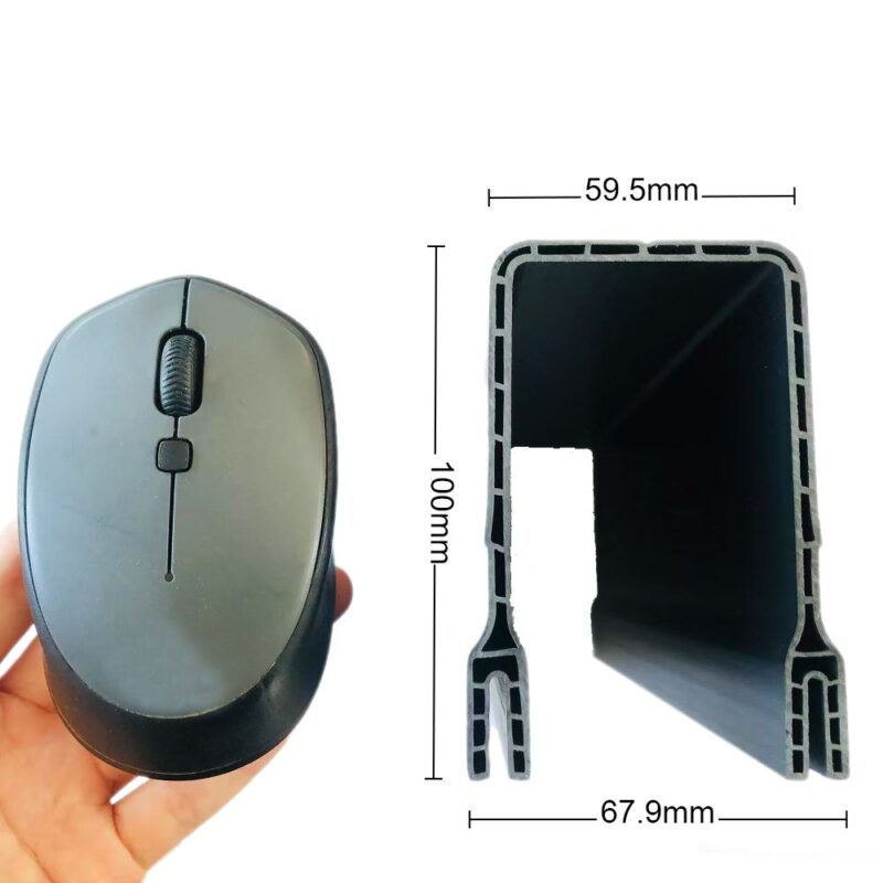 100mm Black PVC Curtain Wall Base Profile U Channel for Building Facade Systems Construction