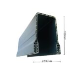 100mm Black PVC Exhibition Rail U Channel for Retail Display Systems Shop Fitting