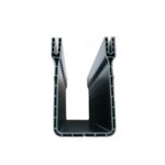 100mm Black PVC Exhibition Rail U Channel for Retail Display Systems Shop Fitting
