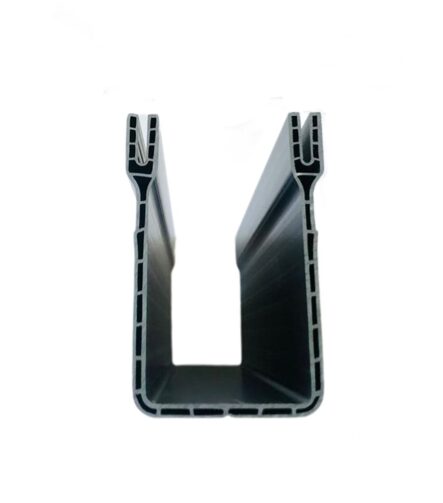 100mm Black PVC Partition Guide Channel U Profile for Office Glass Divider Systems Installation