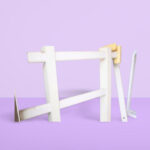 2-Rail White PVC Horse and Ranch Fence Kit PVC Livestock Fencing Waterproof Livestock Farm Fence Posts