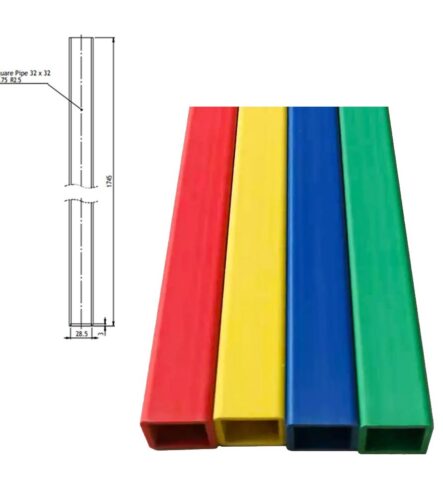 32X32X1.75 mm PVC Square Pipe Plastic Tube for Packing Square Tube Factory Cheap Price