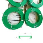 40X10X3mm C Shape Green UHMWPE Profiles for Rail Wear Strips
