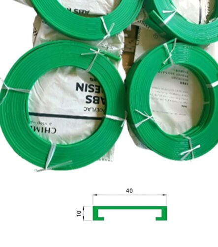 40X10X3mm C Shape Green UHMWPE Profiles for Rail Wear Strips