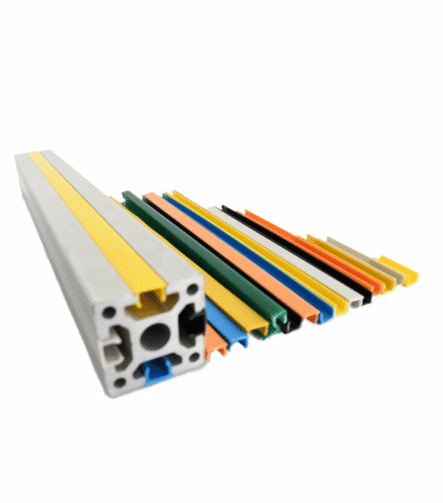 Aluminum T Slot Cover for Standard T/V Slot Profile Edge Slot Aluminum Square Bar Shape PVC Cover Profile Extruder Extrusion