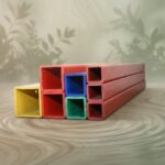 Anti-UV Custom Plastic Tubing Colorful Plastic Box Section Plastic Square Tube PVC Rectangular Section for Framing Using