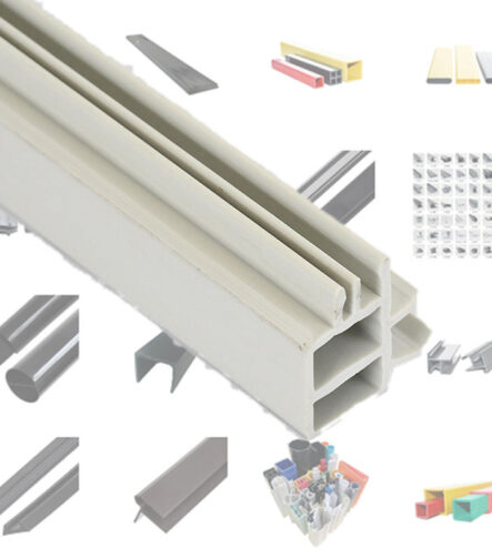 China Factory OEM Plastic Extrusion Strips H Shaped Plastic Extrusion Profile PVC Hollow Profile