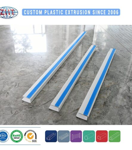 Custom Extruded PVC/ABS/PP/PE Plastic Profile for Ceiling Curtain Track and Roller Guide Rail