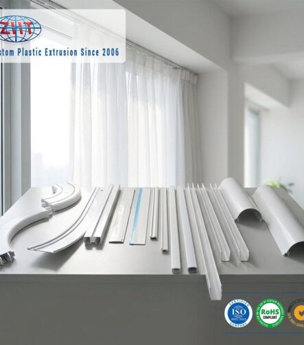 Custom Extruded PVC/ABS/PP/PE Plastic Profile for Ceiling Curtain Track and Roller Guide Rail