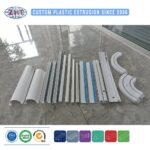 Custom Extruded PVC/ABS/PP/PE Plastic Trim for Ceiling Curtain Rail and Roller Shutter Guide