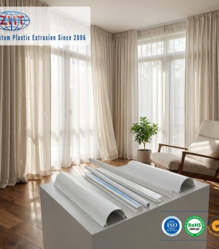 Custom Extruded PVC Plastic Channel for Ceiling Curtain Track and Roller Shutter Guide