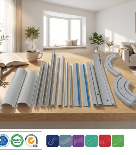 Custom Extruded PVC Plastic Profile Mount for Ceiling Curtain Track Single Double and Roller Shutter Guide