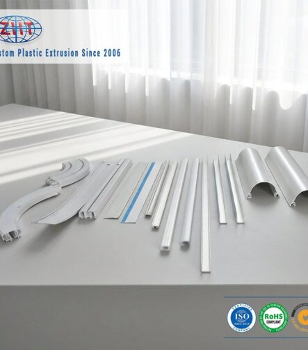Custom Extruded PVC Plastic Profile Mount for Ceiling Curtain Track Single Double and Roller Shutter Guide