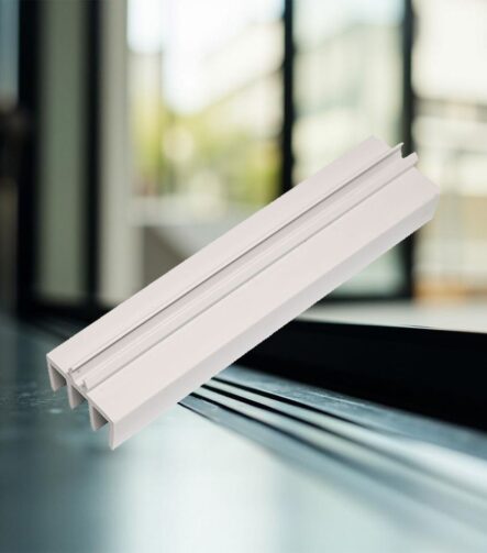 Custom Material White Rigid PVC Sliding Track with 3 Grooves for Windows and Doors