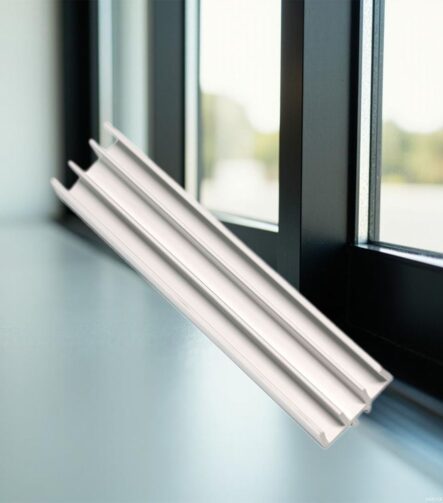 Custom Material White Rigid PVC Sliding Track with 3 Grooves for Windows and Doors