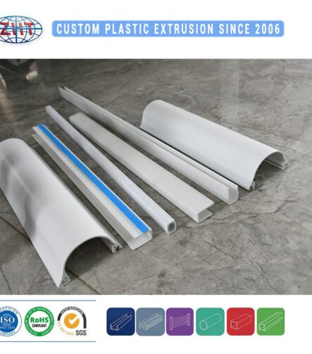 Custom PVC/ABS/PP/PE Extrusion Profile for Curtain Glide Track and Roller Shutter Guide Rail