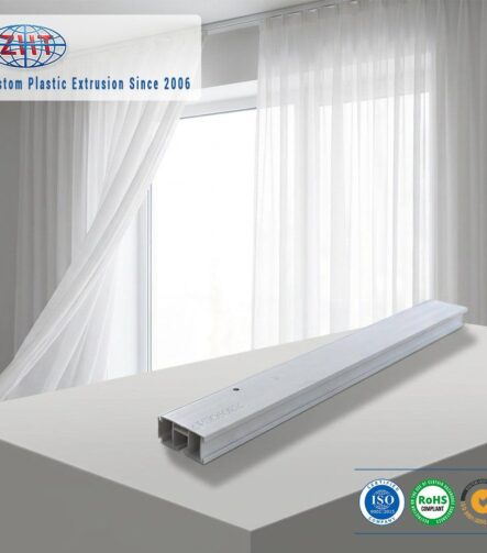 Custom PVC/ABS/PP/PE Extrusion Profile for Curtain Glide Track and Roller Shutter Guide Rail