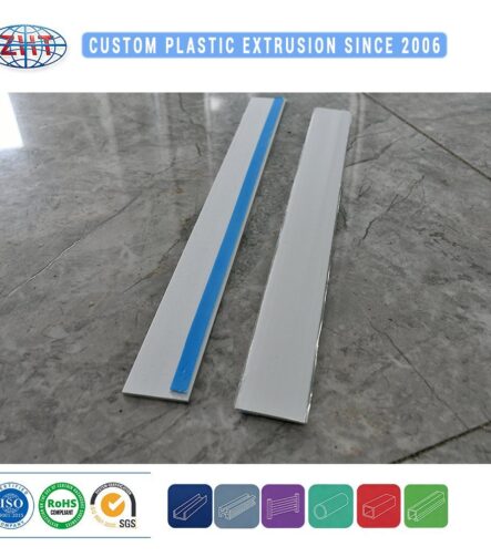 Custom PVC/ABS/PP/PE Plastic Extrusion Line Profile for Ceiling Curtain Track and Guide Rail