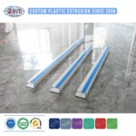 Custom PVC/ABS/PP/PE Plastic Extrusion Slide Profile for Ceiling Curtain Track and Roller Guide Rail Slide