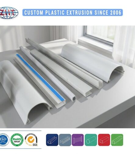 Custom PVC Plastic Extrusion for Ceiling Curtain Track Single Double Rail and Roller Shutter Guide