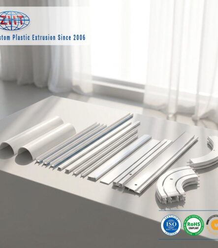 Custom PVC Plastic Extrusion for Ceiling Curtain Track Single Double Rail and Roller Shutter Guide