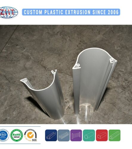 Custom Plastic Extrusion Profile PVC/ABS/PP/UHMWPE for Ceiling Curtain Runner Track System