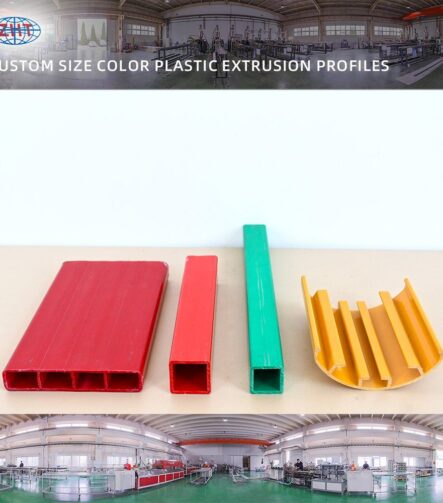 Custom Plastic Hollow Profile, Rectangular Square Tube Extrusion PVC ABS PP in Various Colors