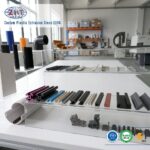 Custom Sturdy Mounting Profile Hopper Liner Wear Resistant PVC Plastic Safety Barrier for Tile Grid