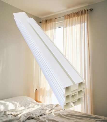 Custom White PVC Extruded Profile for Ceiling Track, Slim Design Easy Installation