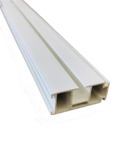 Custom White Rigid PVC Extruded Ceiling Track for Curtains, Easy Installation Slim Design