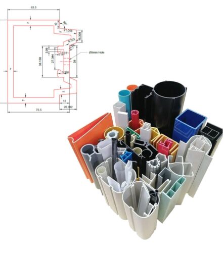Customized Colors Plastic Extrusion HDPE Extrusion Profile 100mm X 75mm HDPE Decorative Profiles