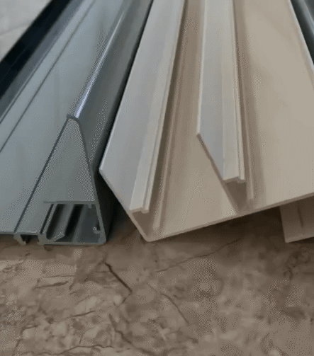 Customized Shaped Thin Plastic Frame Profile Smooth Operation Plastic PVC Profile