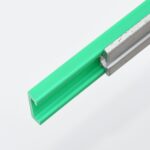Customized UHMWPE Extruded Profiles Wear Strips Green Color Wear Resistance Conveyor UHMW Plastic Guide Rail
