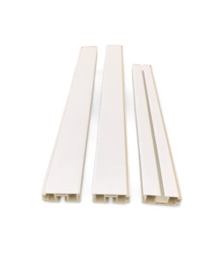 Dual Track Slim PVC Ceiling Rail for Heavy Curtains, White Rigid Profile, Smooth Glide