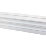 Dual Track Slim PVC Ceiling Rail for Heavy Curtains, White Rigid Profile, Smooth Glide