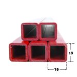 Durable 19X19mm PVC Square Pipe Manufacturer Supply Plastic Profiles Wholesale Hard Pipe