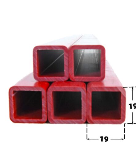 Durable 19X19mm PVC Square Pipe Manufacturer Supply Plastic Profiles Wholesale Hard Pipe