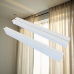Durable White PVC Track System for Ceiling Curtains, Extruded Slim Profile