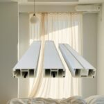Durable White PVC Track System for Ceiling Curtains, Extruded Slim Profile