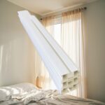 Durable White PVC Track System for Ceiling Curtains, Extruded Slim Profile