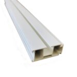 Durable White PVC Track System for Ceiling Curtains, Extruded Slim Profile