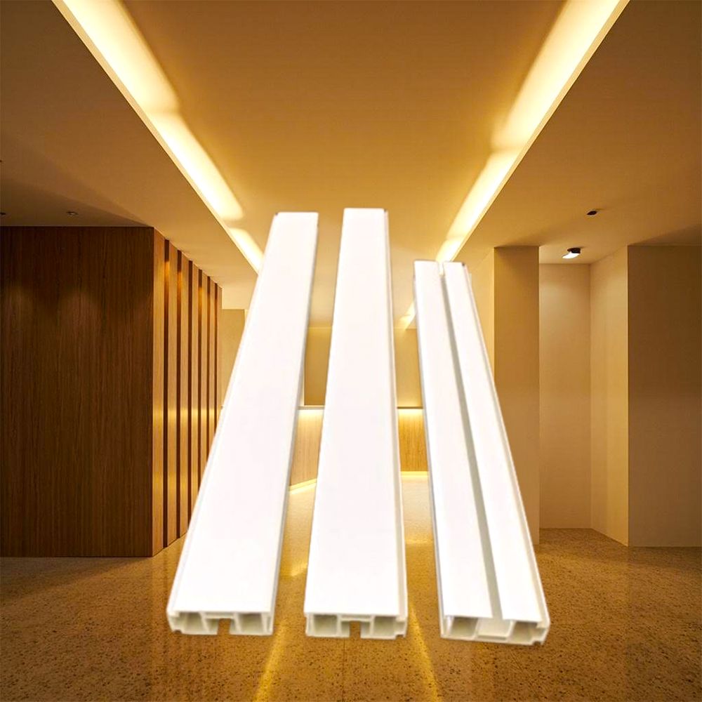 Durable-White-PVC-Track-System-for-Ceiling-Curtains-Extruded-Slim-Profile.jpg Durable White PVC Track System for Ceiling Curtains, Extruded Slim Profile