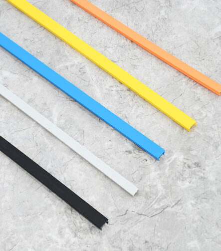 Easily Install T Slot Reducing Profile Soft PVC Cover Strip Extrusion and Co-Extrusion Aluminum PVC T Slot Cover Strips