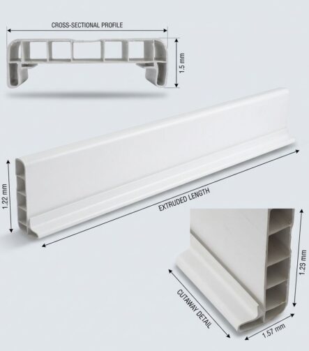 Extruded HDPE Plastic Profile HDPE Strip for Garden Cage Outdoor Furniture Corrosion Resistant