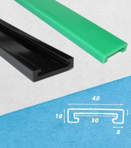 Food Electric Portable Automated Pallet Mobile Conveyor Plastic Wear Strips Upe Black Plastic Rail Profiles Return Linear PE Wear Strip