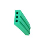 Green Plastic Profile HDPE UHMWPE Plastic Wear Strip with 3 Circular Patterns for Industrial Applications