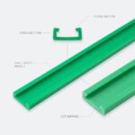 Green UHMWPE Bottle Conveyor Wear Strip for Beverage Bottling Line Prevent Jamming Low Friction