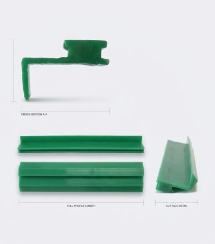 Green UHMWPE Ski Lift Wear Bar Cable Protection Low Temperature Resort Maintenance Part